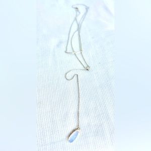 LOFT Delicate 3 tier Opalescent Glass Necklace